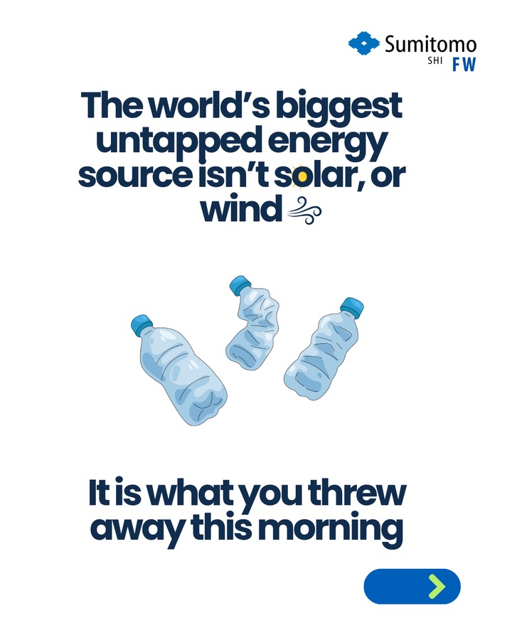 Social concept introducing waste as an energy topic
